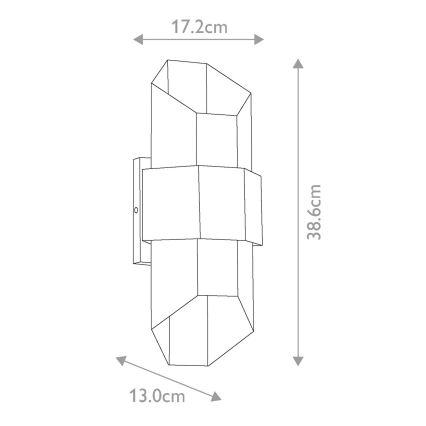 Quoizel - Aplique LED para exterior CHASM 2xLED/5,5W/230V IP44