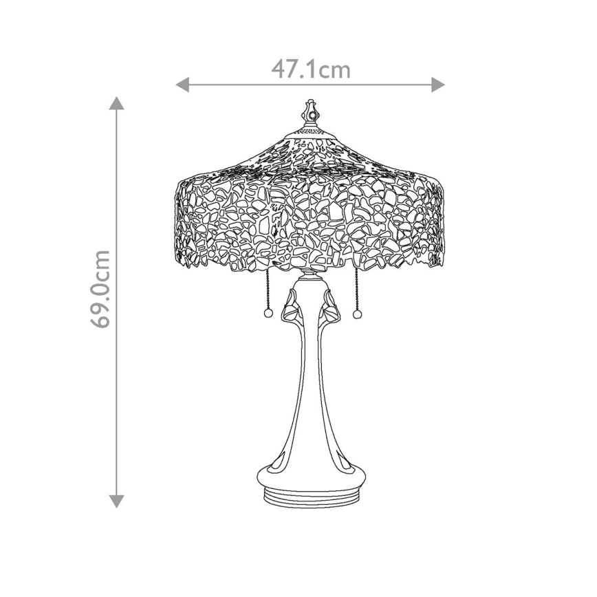 Quoizel - Lámpara de mesa COBALT 3xE27/60W/230V
