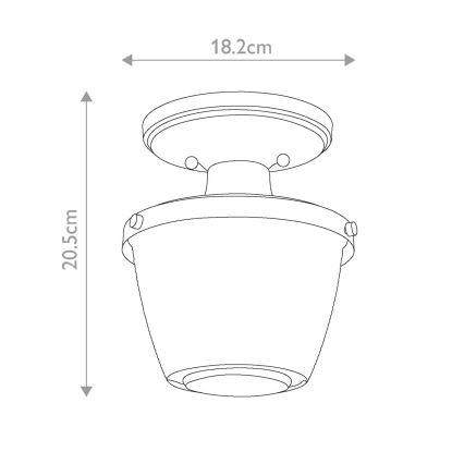 Quoizel - Plafón de baño DUBLIN 1xE27/40W/230V IP44 cromo brillante