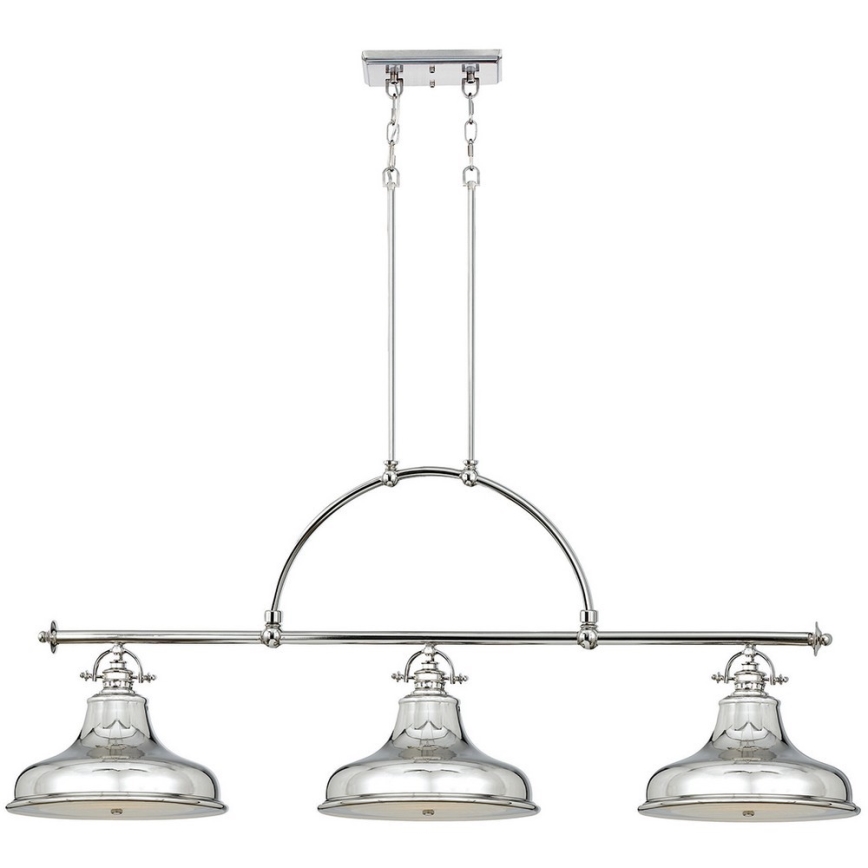 Quoizel - Lámpara colgante con cadena EMERY 3xE27/100W/230V cromo brillante