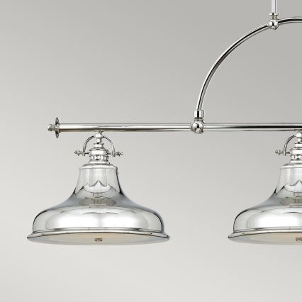 Quoizel - Lámpara colgante con cadena EMERY 3xE27/100W/230V cromo brillante