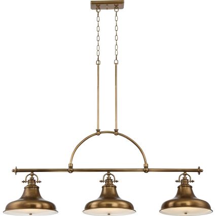 Quoizel - Lámpara colgante con cadena EMERY 3xE27/100W/230V latón