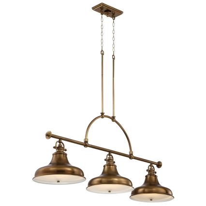 Quoizel - Lámpara colgante con cadena EMERY 3xE27/100W/230V latón