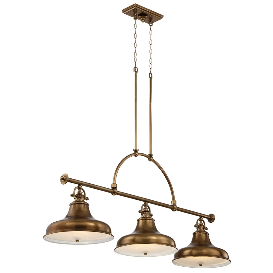 Quoizel - Lámpara colgante con cadena EMERY 3xE27/100W/230V latón