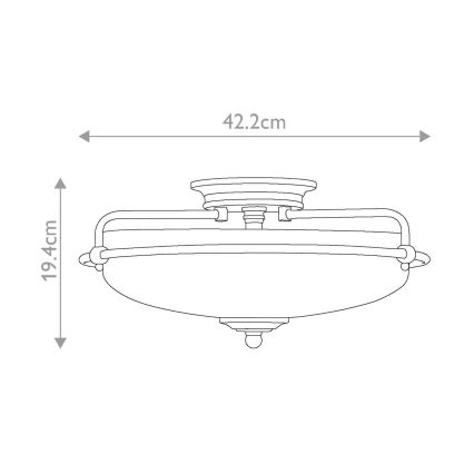 Quoizel - Lámpara de techo GRIFFIN 3xE27/60W/230V, acabado en bronce