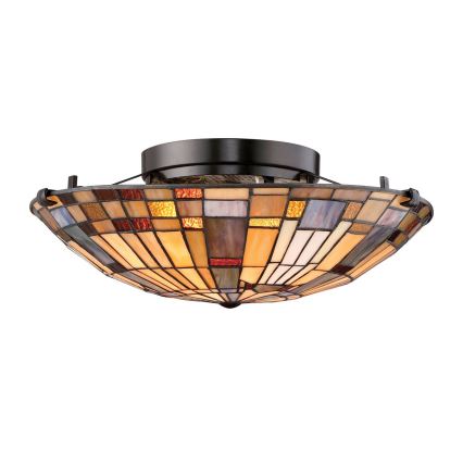 Quoizel - Plafón INGLENOOK 2xE27/60W/230V diá. 40,7 cm