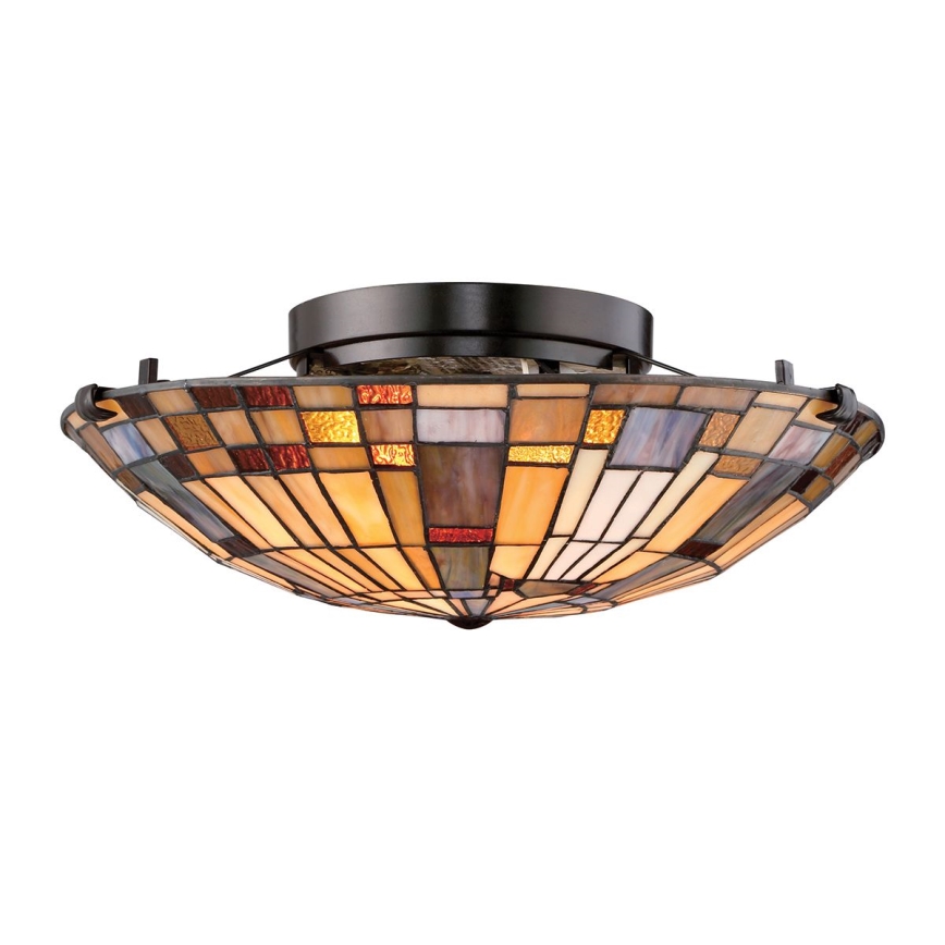 Quoizel - Plafón INGLENOOK 2xE27/60W/230V diá. 40,7 cm
