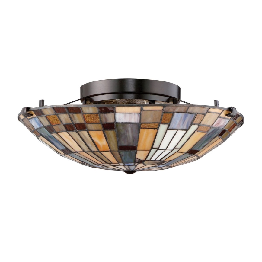 Quoizel - Plafón INGLENOOK 2xE27/60W/230V diá. 40,7 cm