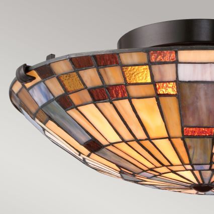 Quoizel - Plafón INGLENOOK 2xE27/60W/230V diá. 40,7 cm