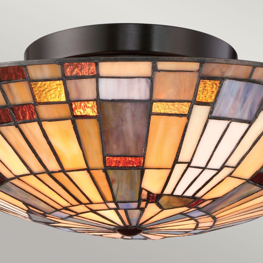 Quoizel - Plafón INGLENOOK 2xE27/60W/230V diá. 40,7 cm