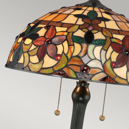 Quoizel - Lámpara de sobremesa Tiffany KAMI 2xE27/60W/230V