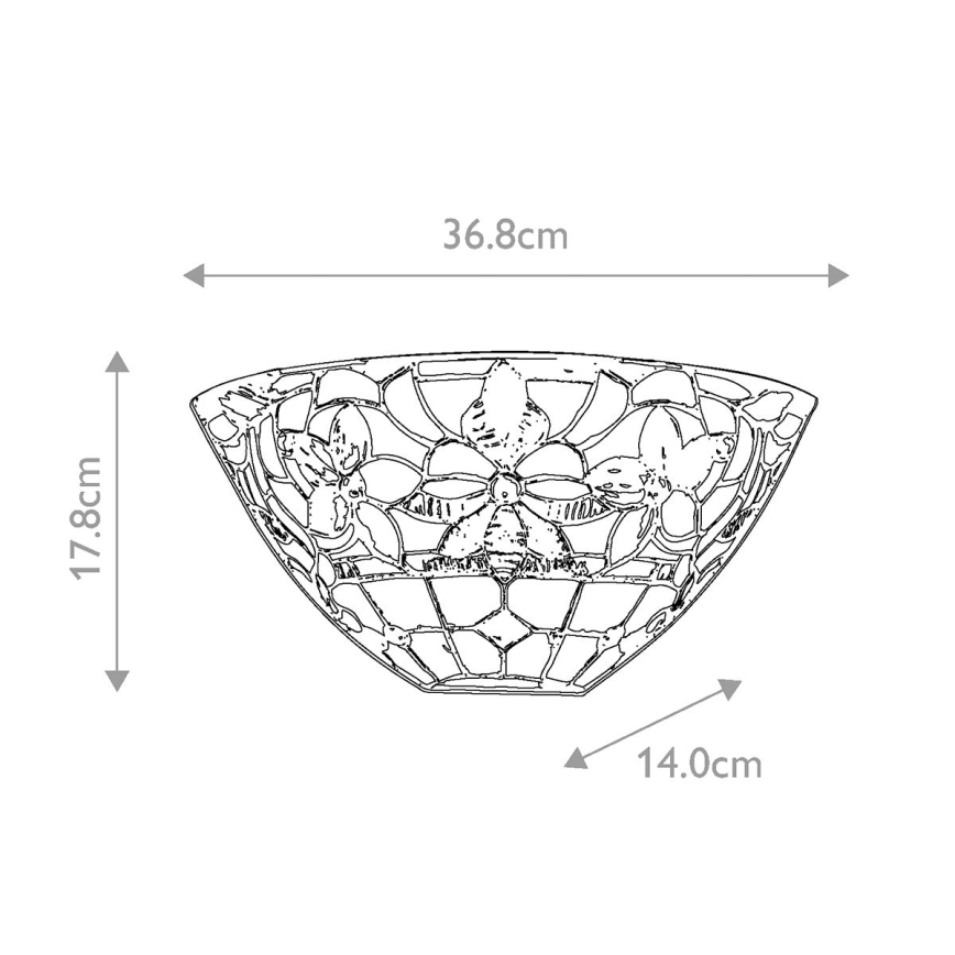 Quoizel - Aplique de pared Tiffany KAMI 2xE14/60W/230V
