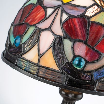 Quoizel - Lámpara de sobremesa Tiffany LARISSA 1xE14/40W/230V, diámetro 20 cm