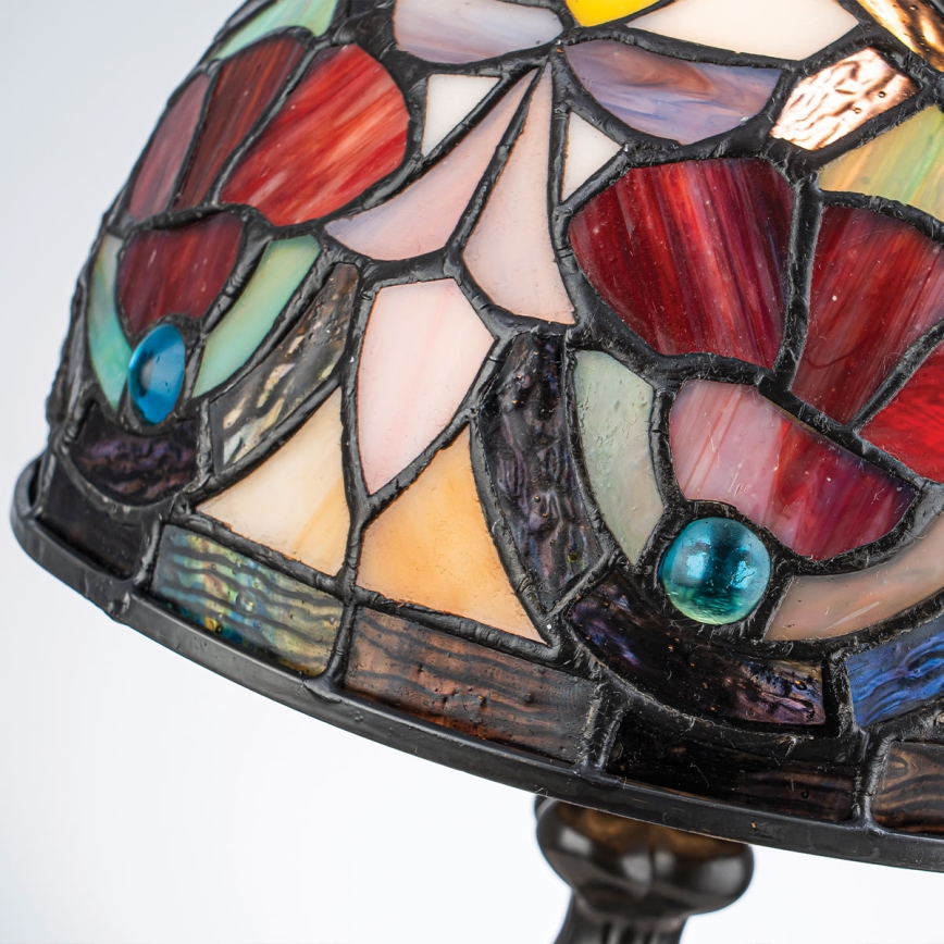 Quoizel - Lámpara de sobremesa Tiffany LARISSA 1xE14/40W/230V, diámetro 20 cm