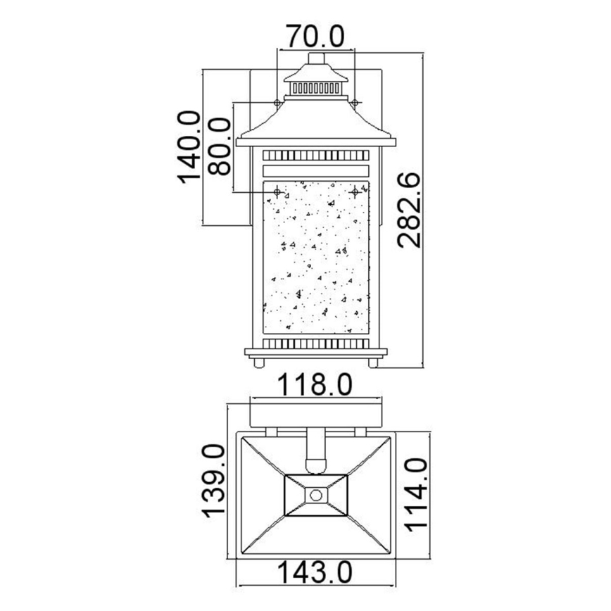Quoizel - Aplique de exterior LIVINGSTON 1xE27/60W/230V IP44