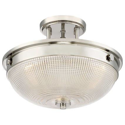 Quoizel - Lámpara de techo MANTLE 2xE27/60W/230V cromo brillante