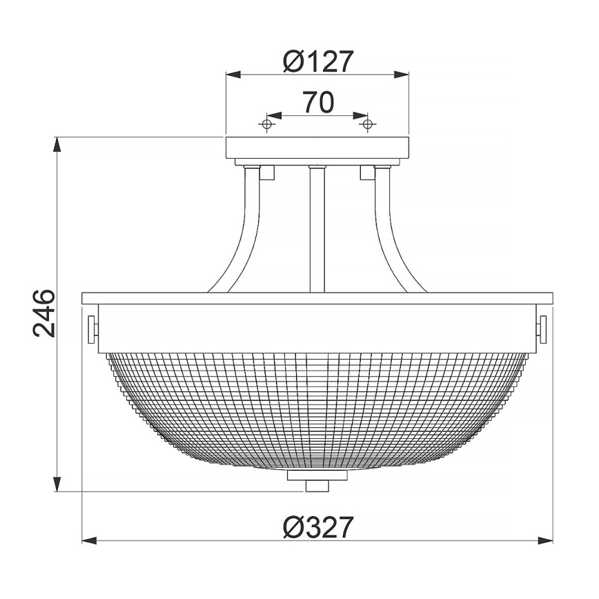 Quoizel - Lámpara de techo MANTLE 2xE27/60W/230V cromo brillante