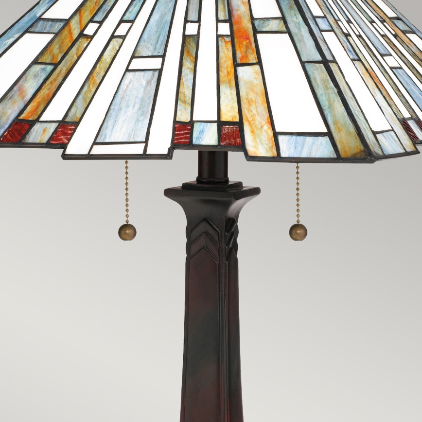 Quoizel - Lámpara de mesa Tiffany MAYBECK 2xE27/60W/230V