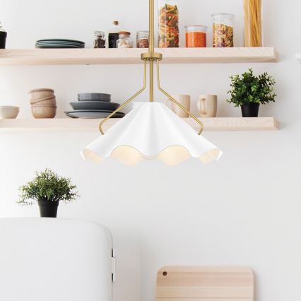 Quoizel - Lámpara colgante MEJIA 1xE27/60W/230V diá. 35,6 cm latón