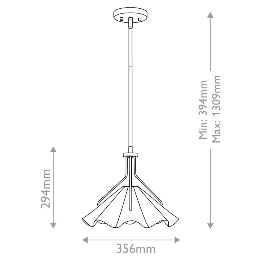 Quoizel - Lámpara colgante MEJIA 1xE27/60W/230V diá. 35,6 cm latón