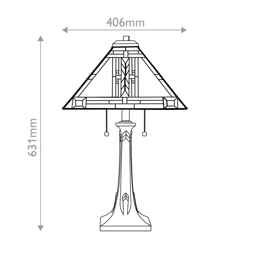 Quoizel - Lámpara de mesa NAVAJO 2xE27/60W/230V