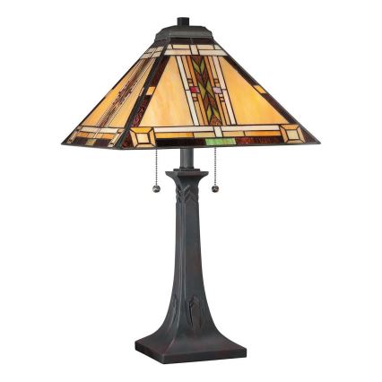 Quoizel - Lámpara de mesa Tiffany NAVAJO 2xE27/60W/230V