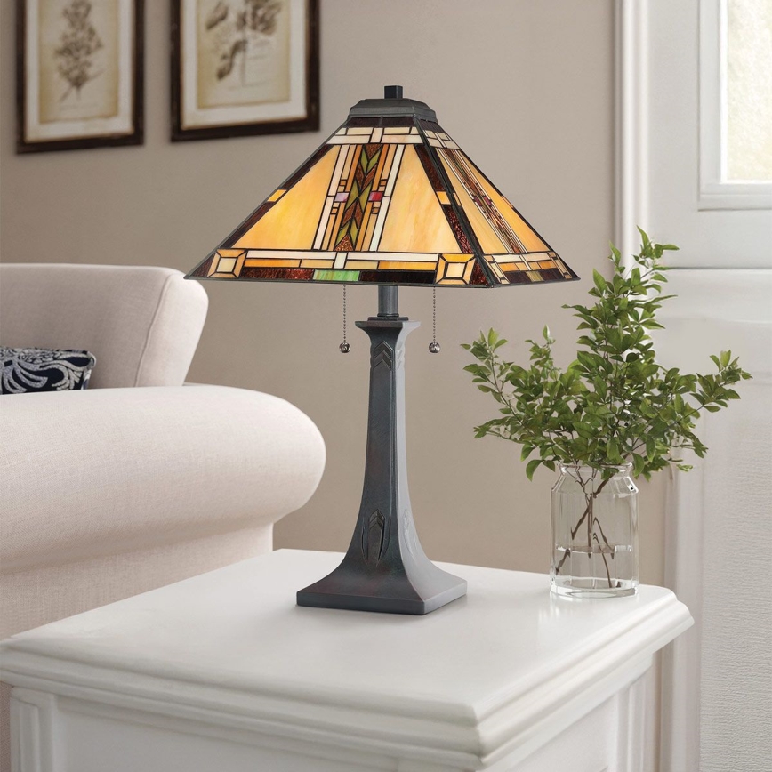 Quoizel - Lámpara de mesa Tiffany NAVAJO 2xE27/60W/230V