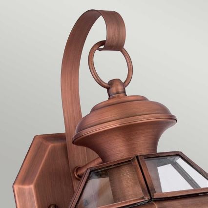 Quoizel - Aplique de pared exterior NEWBURY 1xE27/60W/230V IP44 acabado cobre