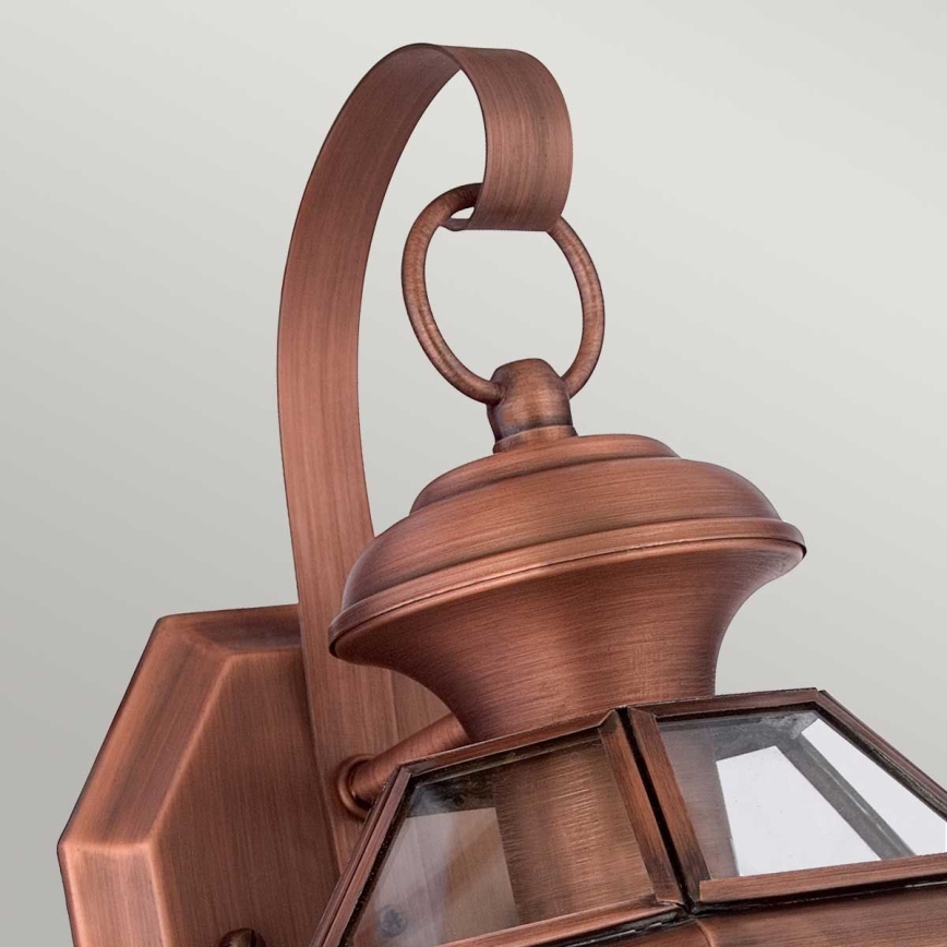 Quoizel - Aplique de pared exterior NEWBURY 1xE27/60W/230V IP44 acabado cobre