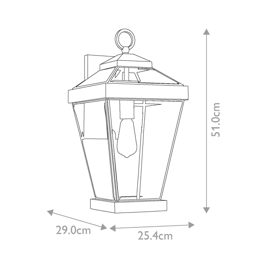 Quoizel - Aplique de exterior RAVINE 1xE27/60W/230V IP44 marrón
