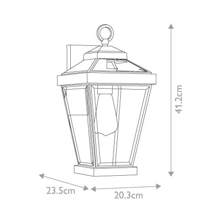 Quoizel - Aplique de exterior RAVINE 1xE27/60W/230V IP44 marrón