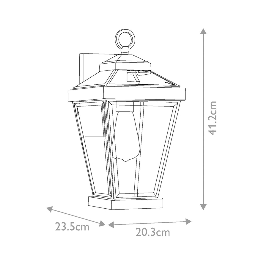 Quoizel - Aplique de exterior RAVINE 1xE27/60W/230V IP44 marrón