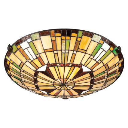 Quoizel - Lámpara de techo Tiffany REED 2xE27/60W/230V Ø 42 cm