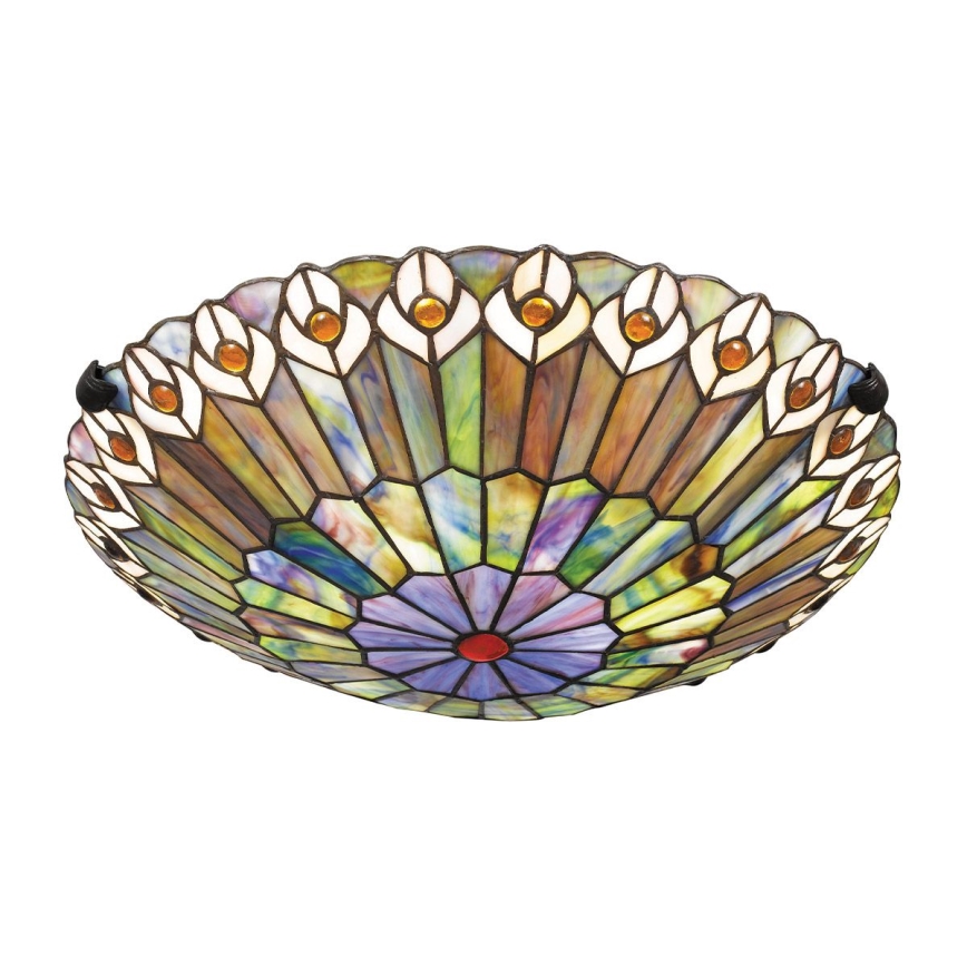 Quoizel - Lámpara de techo Tiffany WATKINS 2xE27/60W/230V Ø 42 cm