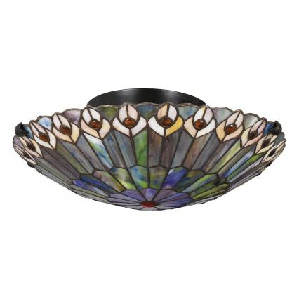 Quoizel - Lámpara de techo Tiffany WATKINS 2xE27/60W/230V Ø 42 cm