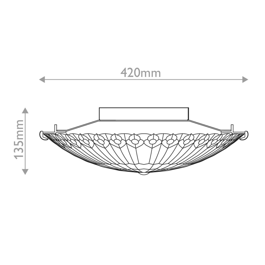 Quoizel - Plafón WATKINS 2xE27/60W/230V diá. 42 cm