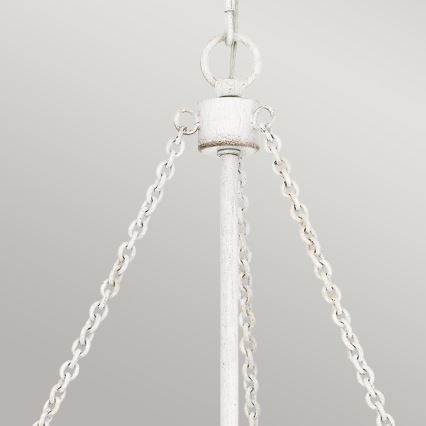 Quoizel - Lámpara colgante con cadena WAYLON 4xE27/60W/230V Ø 50,4 cm marrón/blanco