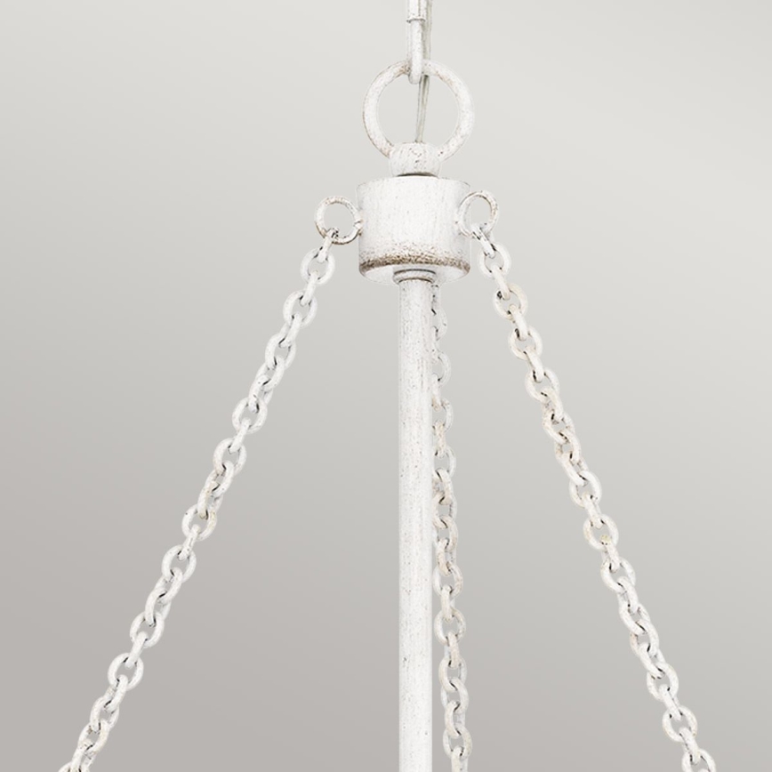 Quoizel - Lámpara colgante con cadena WAYLON 4xE27/60W/230V Ø 50,4 cm marrón/blanco