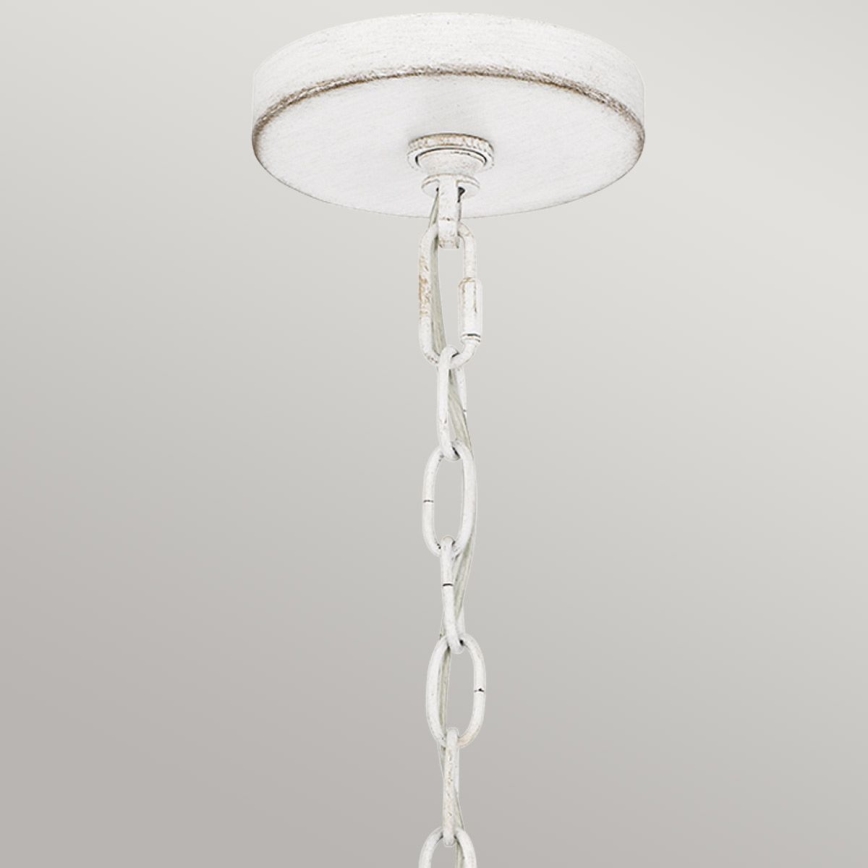 Quoizel - Lámpara colgante con cadena WAYLON 4xE27/60W/230V Ø 50,4 cm marrón/blanco