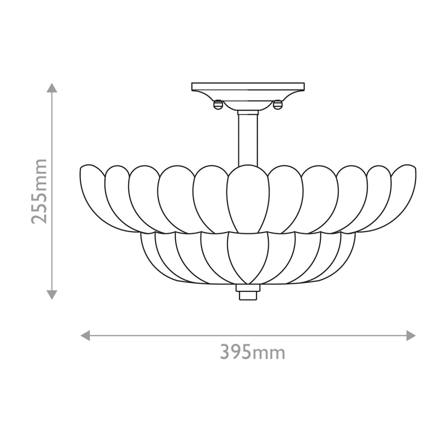 Quoizel - Plafón WHITECAP 4xE14/40W/230V diá. 39,5 cm