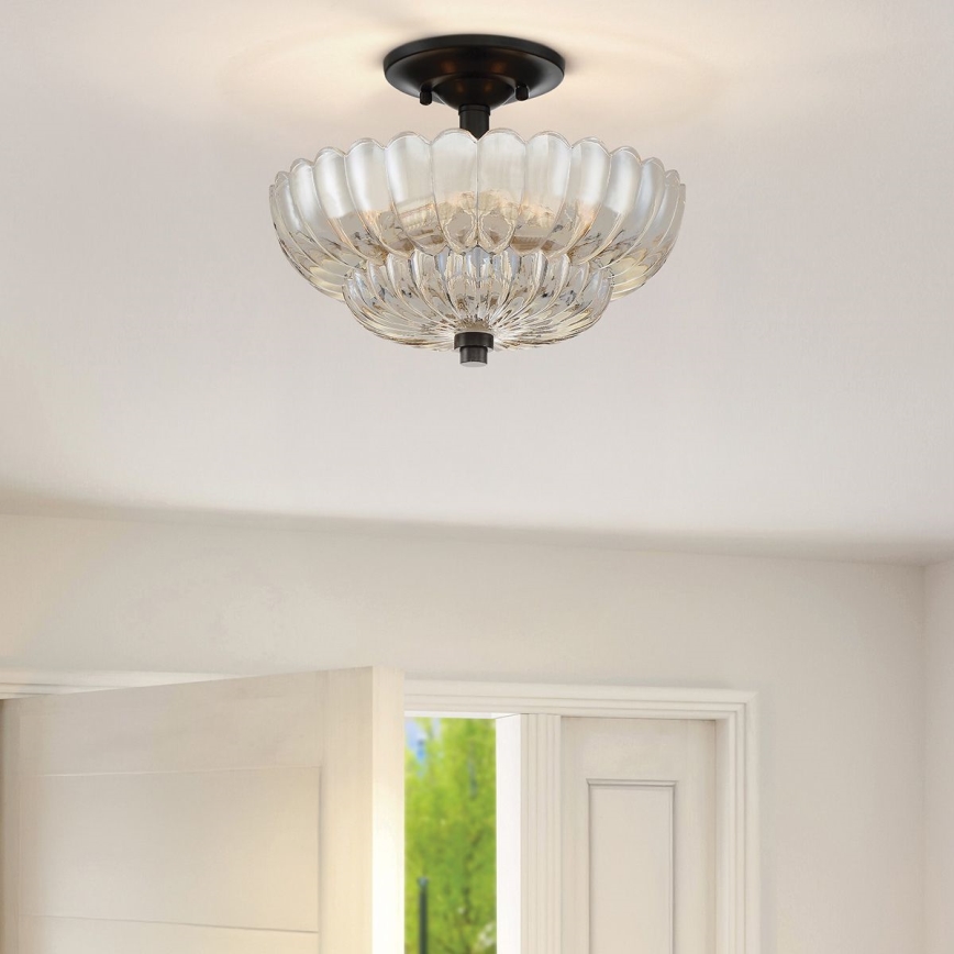 Quoizel - Plafón WHITECAP 3xE14/40W/230V diá. 29,7 cm