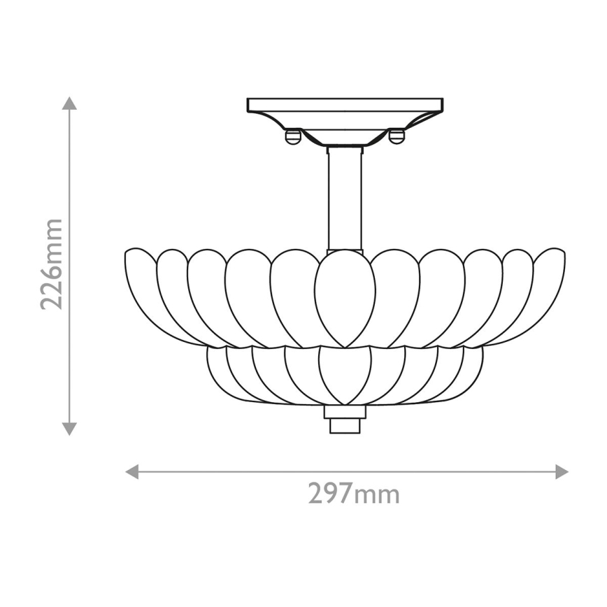 Quoizel - Plafón WHITECAP 3xE14/40W/230V diá. 29,7 cm