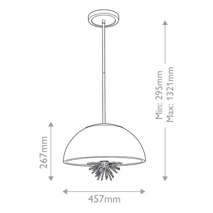 Quoizel - Lámpara colgante STARING 3xE14/40W/230V diá. 45,7 cm dorado/pátina/blanco