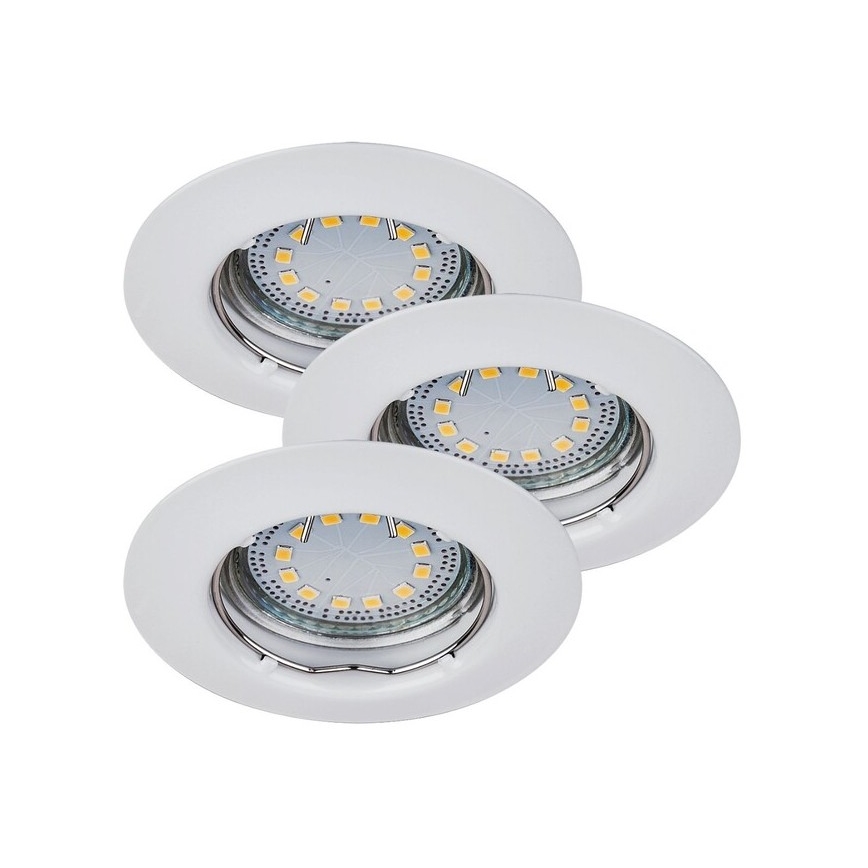 Rabalux - Set de 3 focos empotrables LED para techo 1xGU10/3W/230V IP40