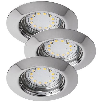 Rabalux - SET 3xLED Lámpara empotrable de baño 3xGU10/3W/230V IP44