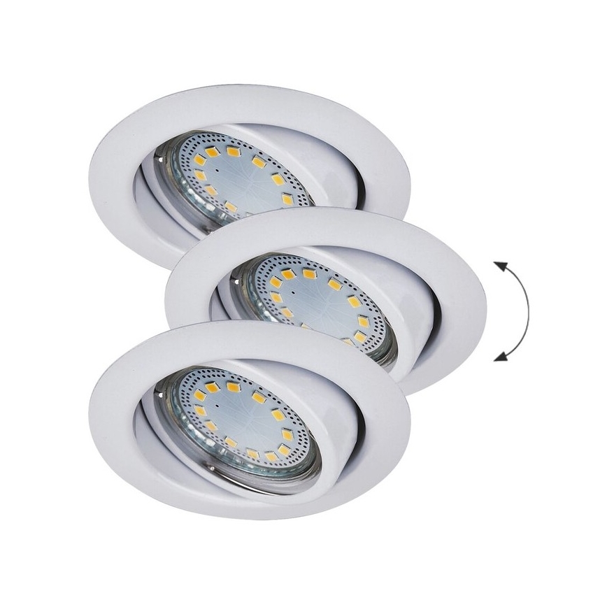 Rabalux - SET 3xLED Lámpara empotrada 3xGU10/3W/230V IP40