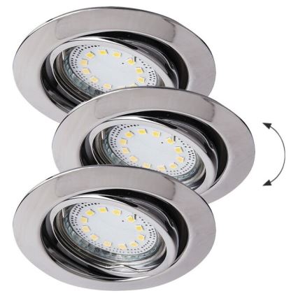Rabalux - SET 3xLED Lámpara empotrada 3xGU10/3W/230V IP40