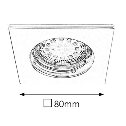 Rabalux - Juego de 3 focos LED empotrables para baño 1xGU10/3W/230V IP44