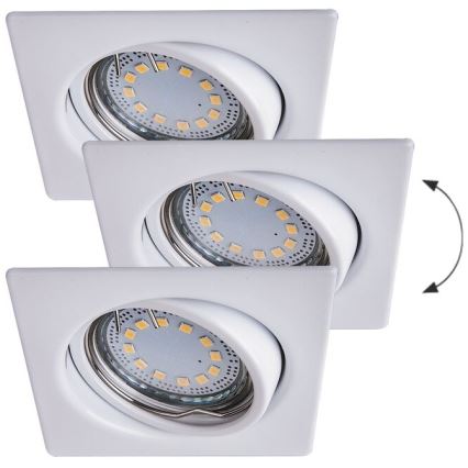 Rabalux - SET 3xLED Lámpara empotrada 3xGU10/3W/230V IP40