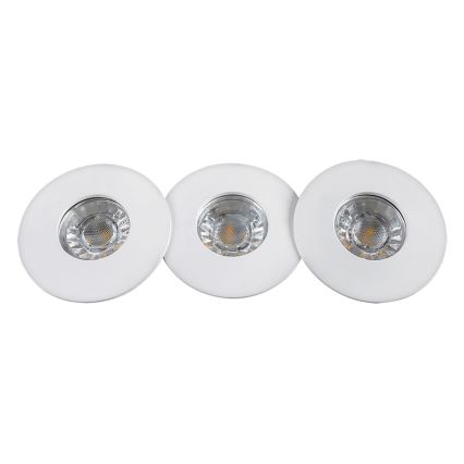 Rabalux 1078 - SET 3x Iluminación LED empotrada para el baño RANDY 3xLED/4W/230V